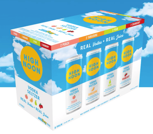 High Noon line of vodka plus juice drinks in 8 pack