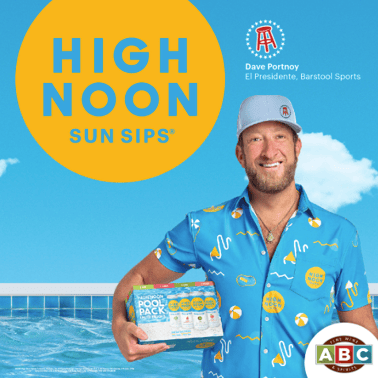 Barstool sports founder holding High Noon case 