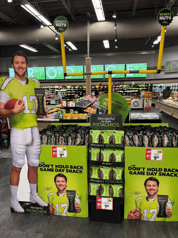 Josh Allen x Wonderful Pistachios store end cap