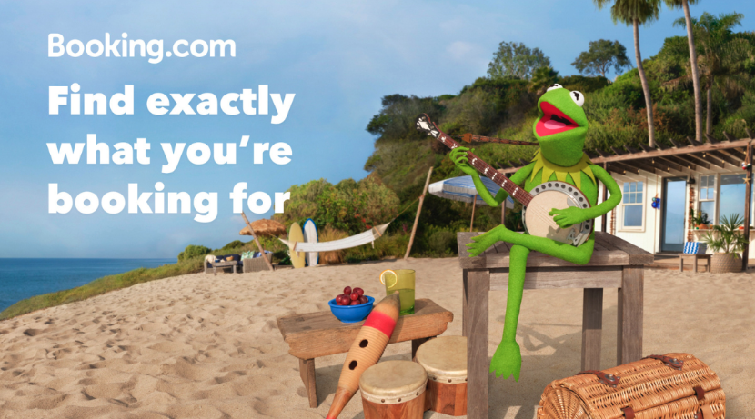 Booking.com Super Bowl LIX ad with Kermit
