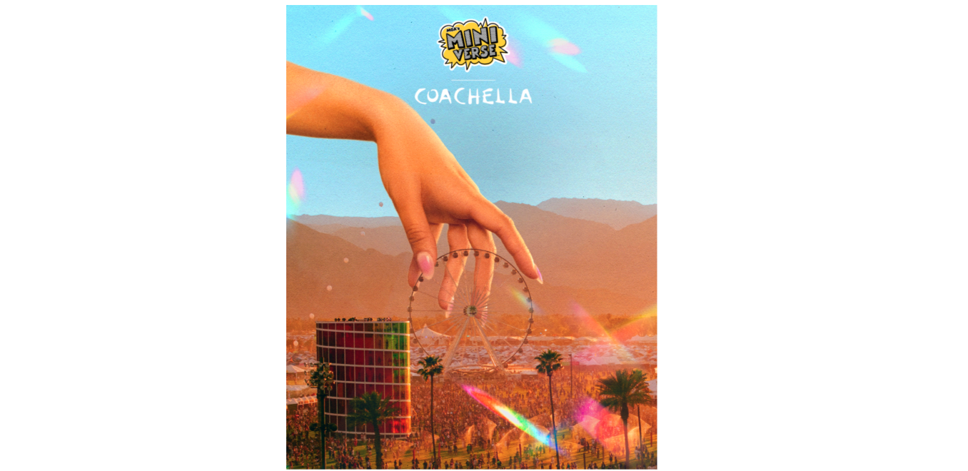Mini Coachella complete with palm trees and ferris wheel. 