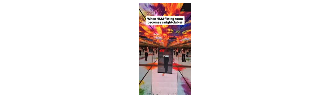 H&M disco fitting room