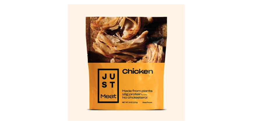 Yellow package of Just Meat Plant-Based Chicken 