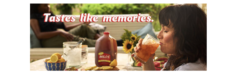 Milos Tea 2026 campaign image