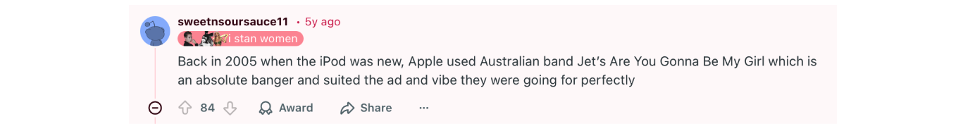  Reddit user response to Apple x Jet ad