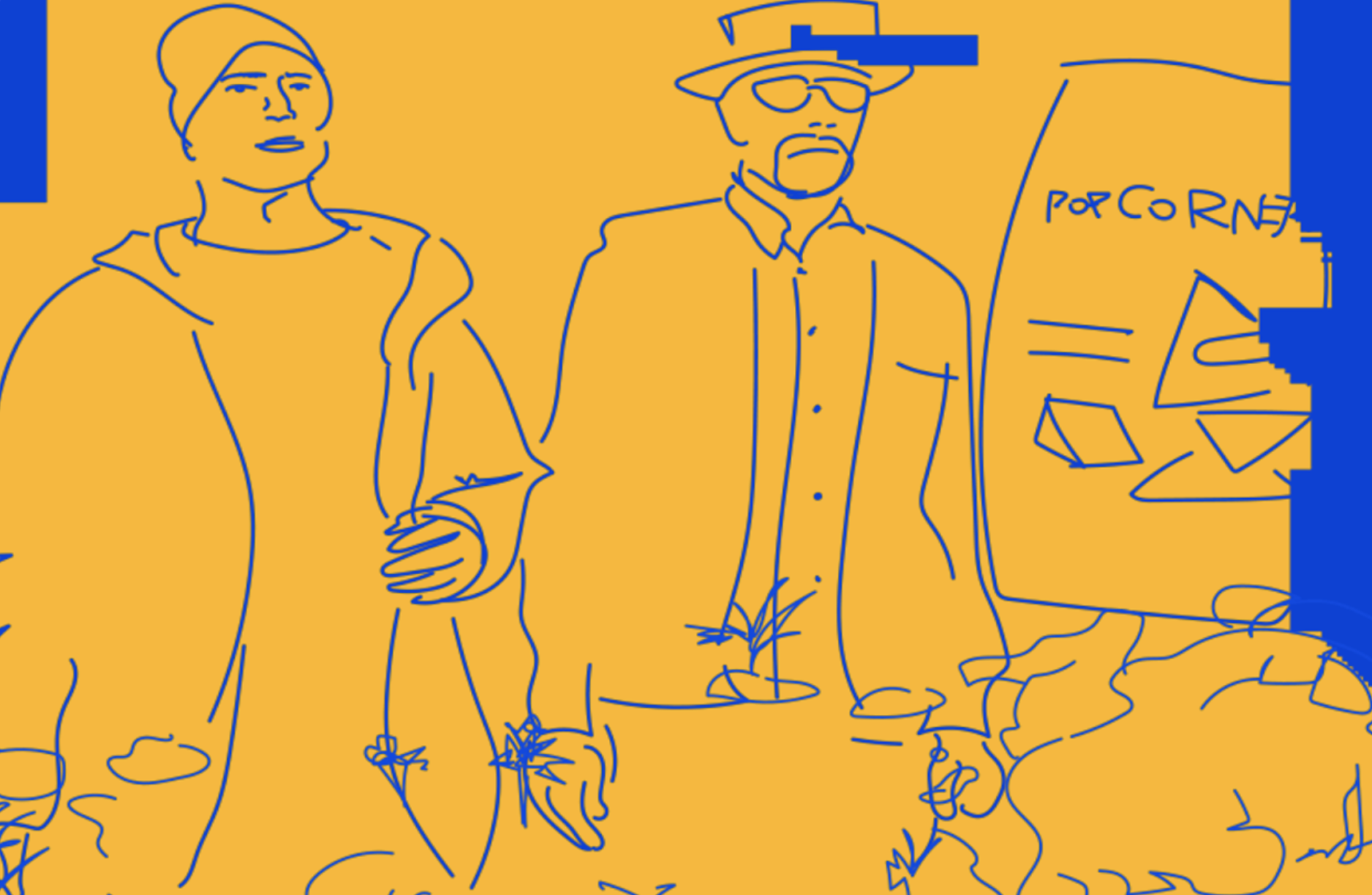 Popcorners ad illustrations