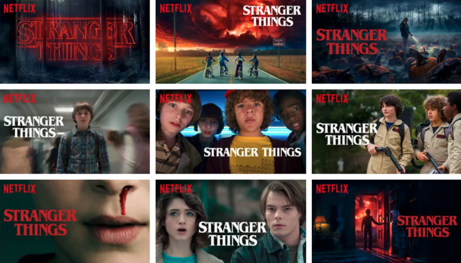 Personalized thumbnails for Stranger Things 