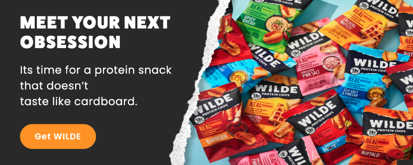 a selection of colourful chip packages next to the copy, “Meet your next obsession.”