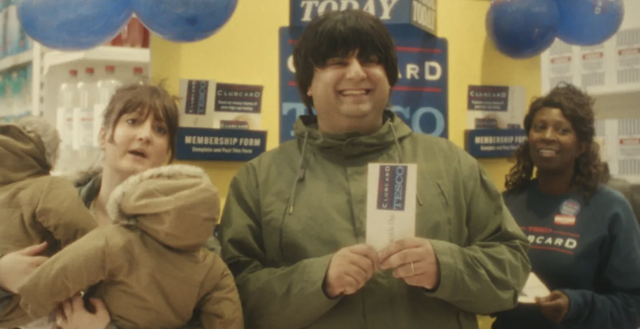 nostalgic photo of customers with Tesco Clubcard