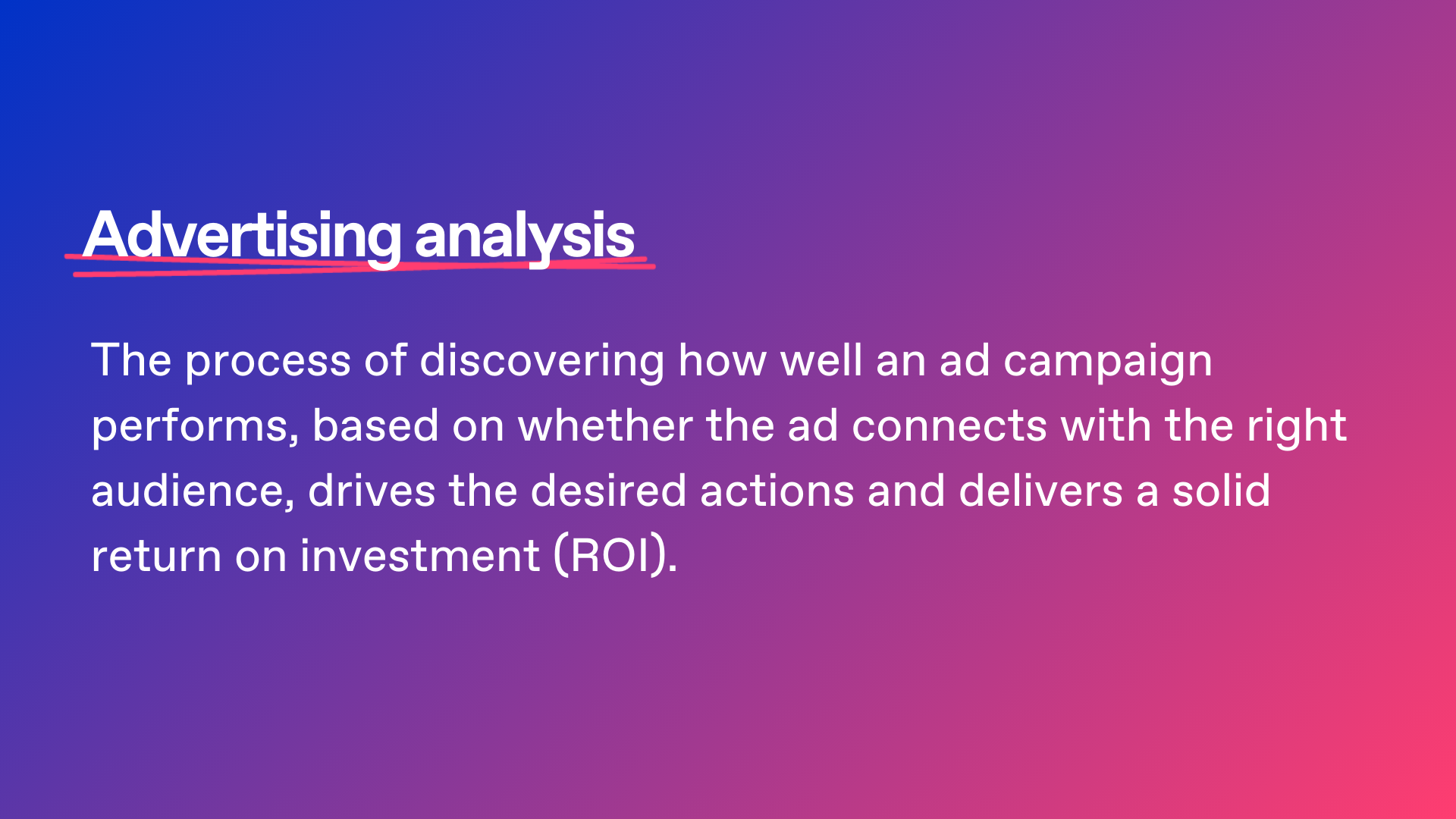 image of advertising analysis definition