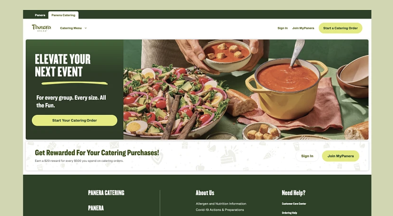 panera web