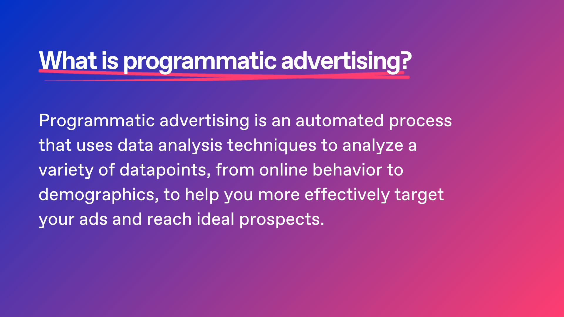definition of programmatic advertising