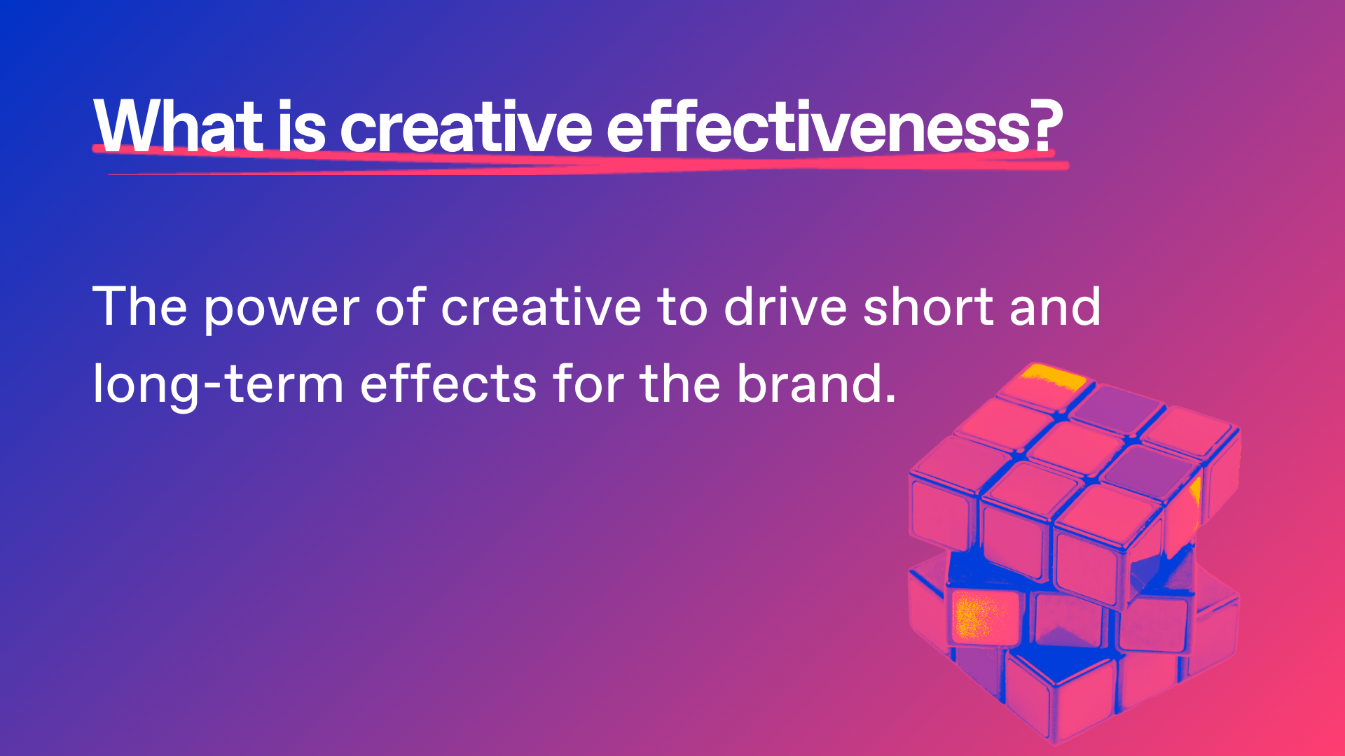 Visual description of what is creative effectiveness in advertising